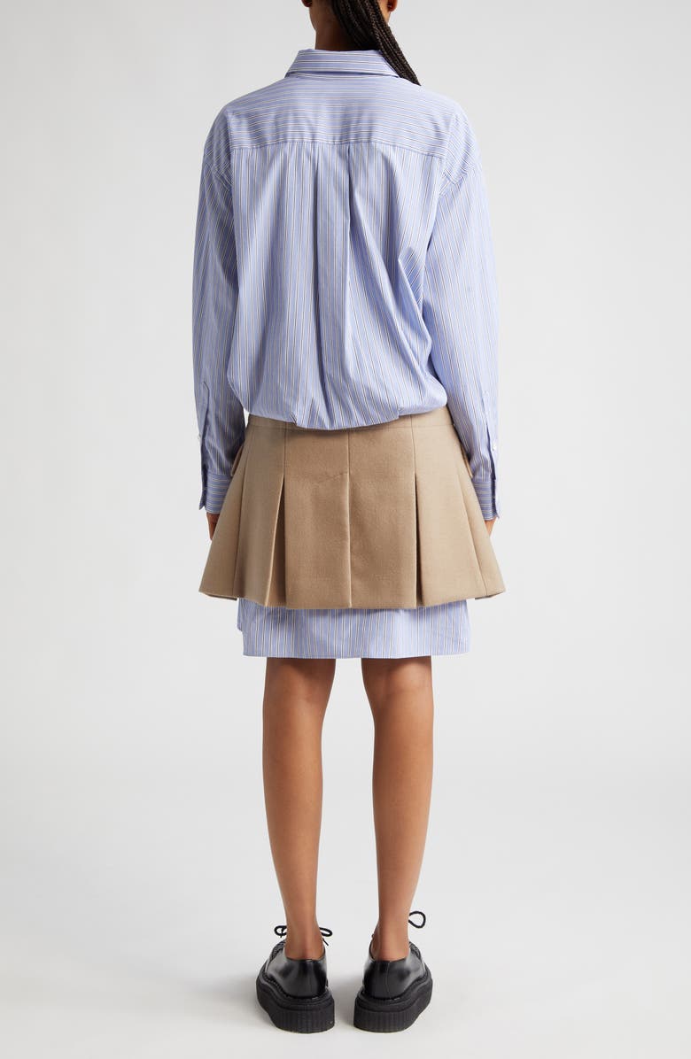 Sacai Thomas Mason Cotton Poplin & Wool Shirtdress, Alternate, color, 