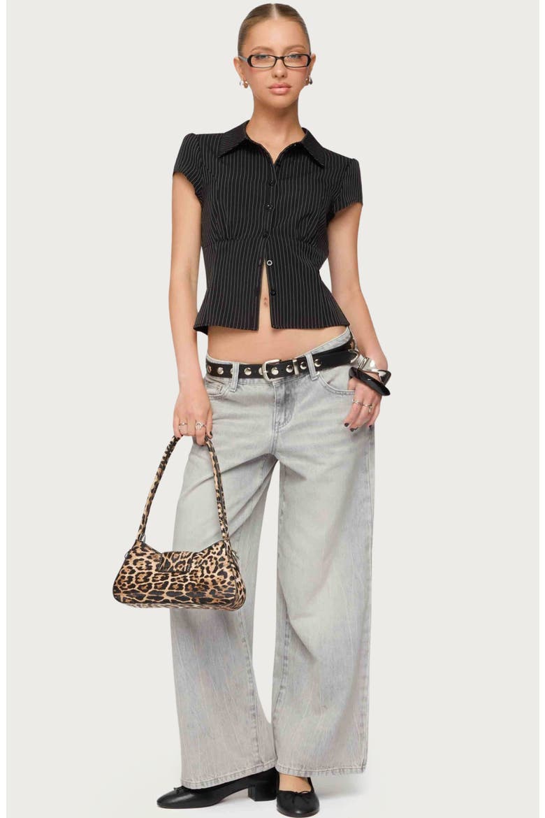 Magda Low Rise Wide Leg Jeans, Alternate, color, GRAY-WASHED