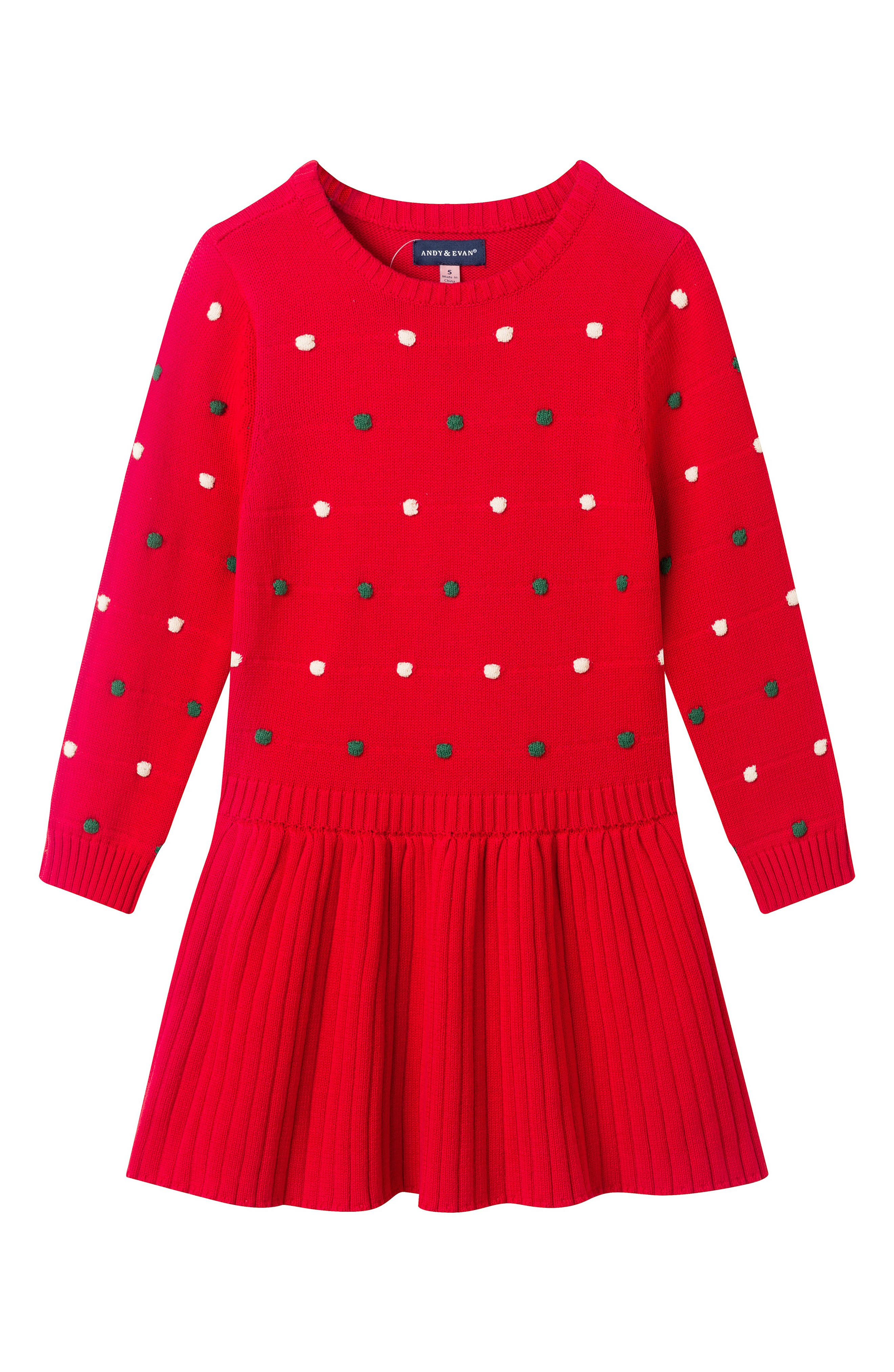 Andy & Evan Kids' Pompom Sweater Dress