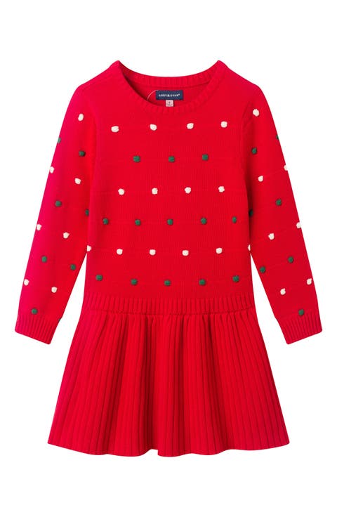 Kids' Pompom Sweater Dress (Toddler & Little Kid)
