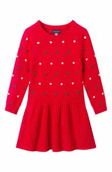 Andy & Evan Kids' Pompom Sweater Dress