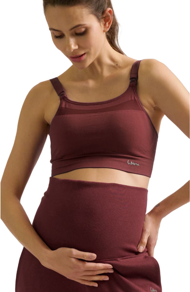 Cache Coeur Woma maternity and nursing sports bra, Alternate, color, Plum