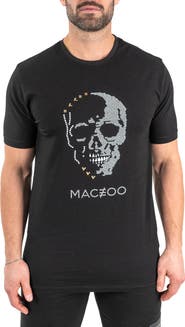 Maceoo Stone Skull Cotton Graphic T-Shirt