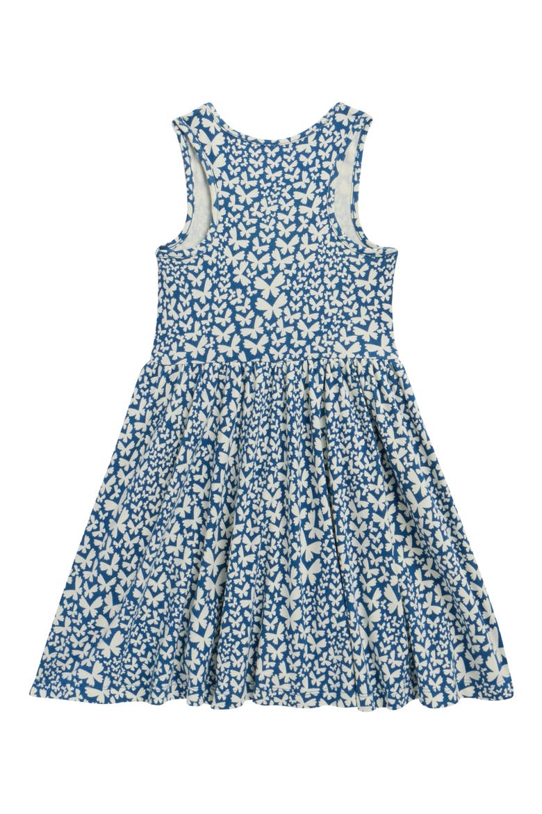 Kids' Twirly Cotton Jersey Dress, Alternate, color, BLUE BUTTERFLY