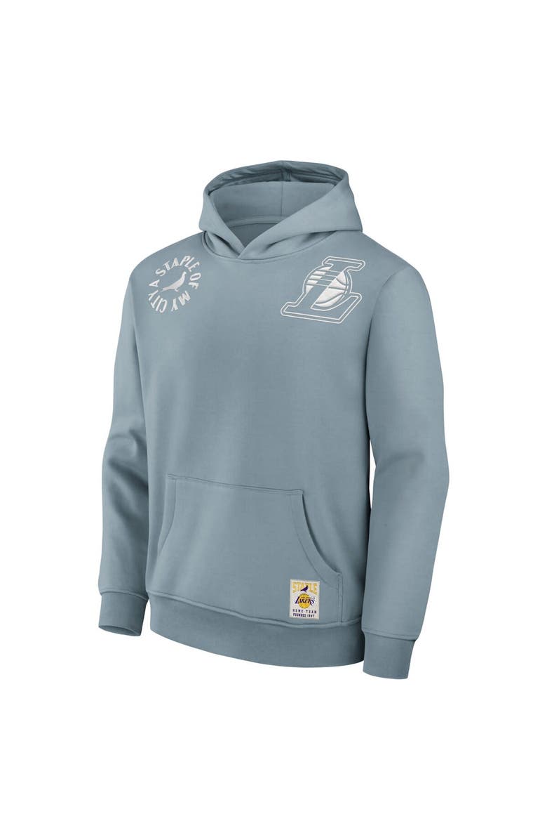 STAPLE Men's NBA x Staple Mint Los Angeles Lakers Plush Heavyweight Pullover Hoodie, Alternate, color,