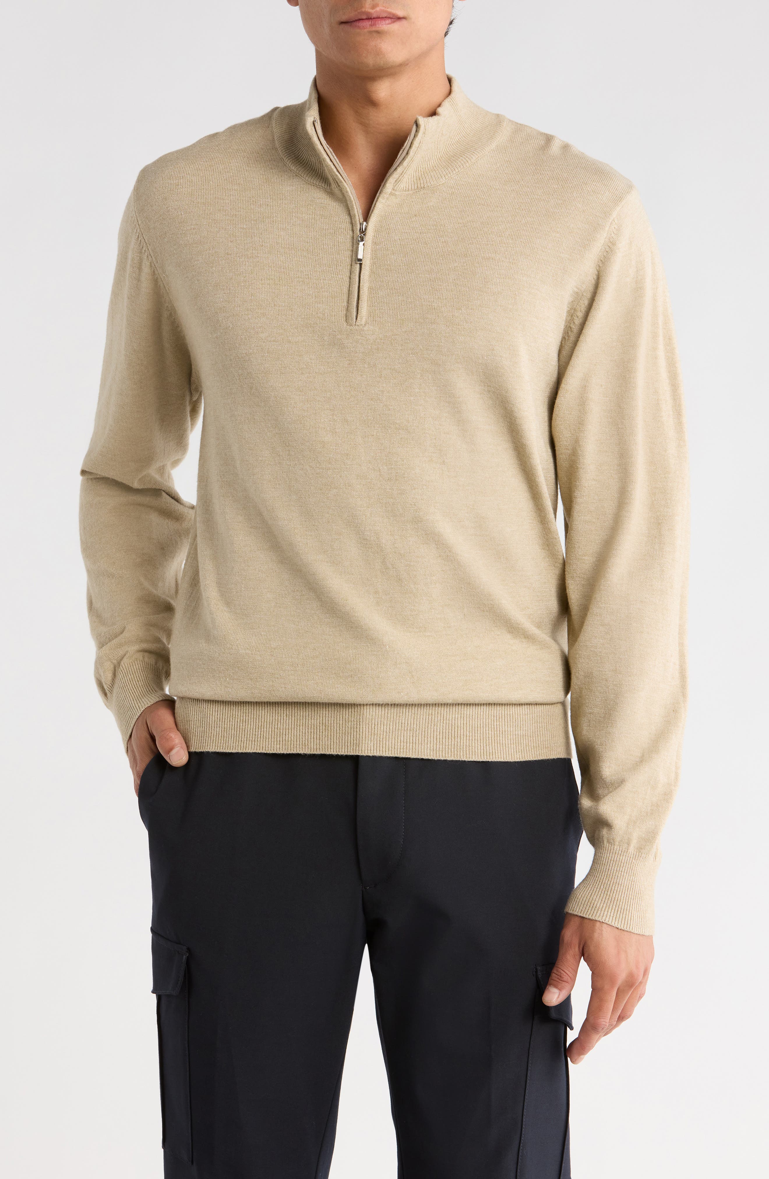 T.R. PREMIUM Slim Fit Quarter Zip Sweater