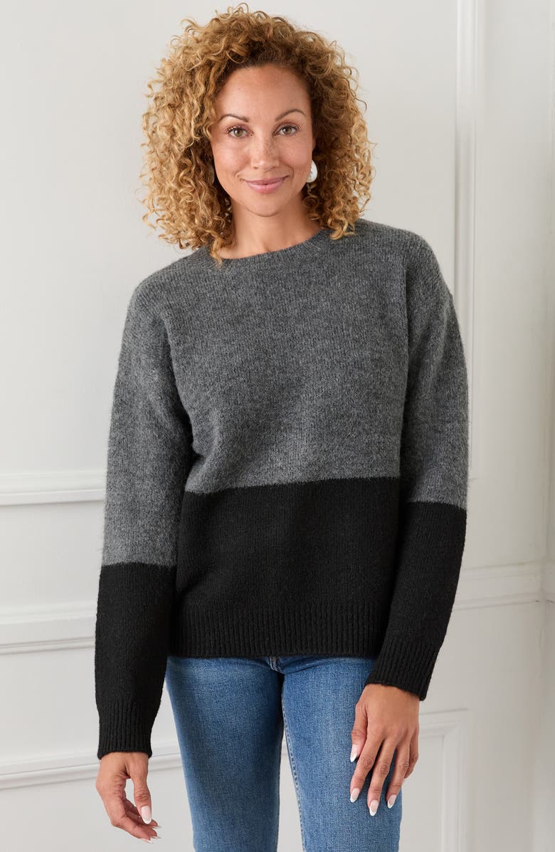 Karen Kane Colorblock Crewneck Sweater, Alternate, color, 