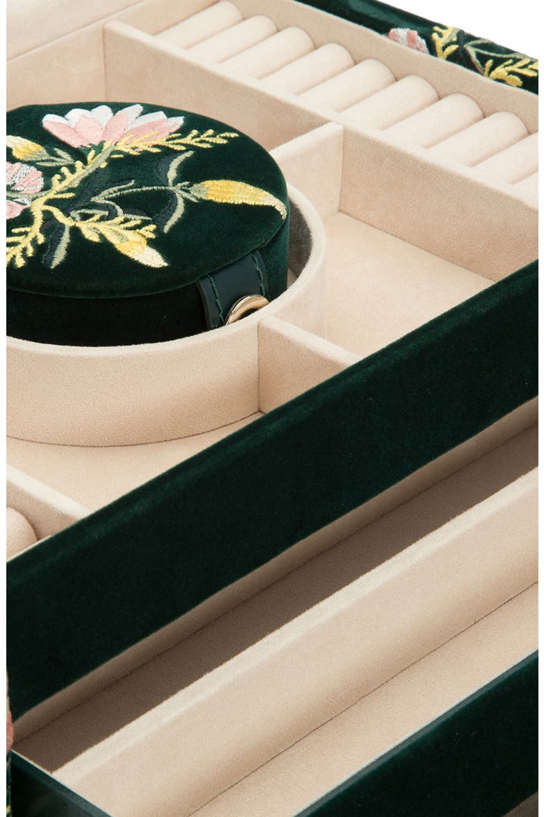 Zoe Medium Jewelry Box, Alternate, color, FOREST GREEN
