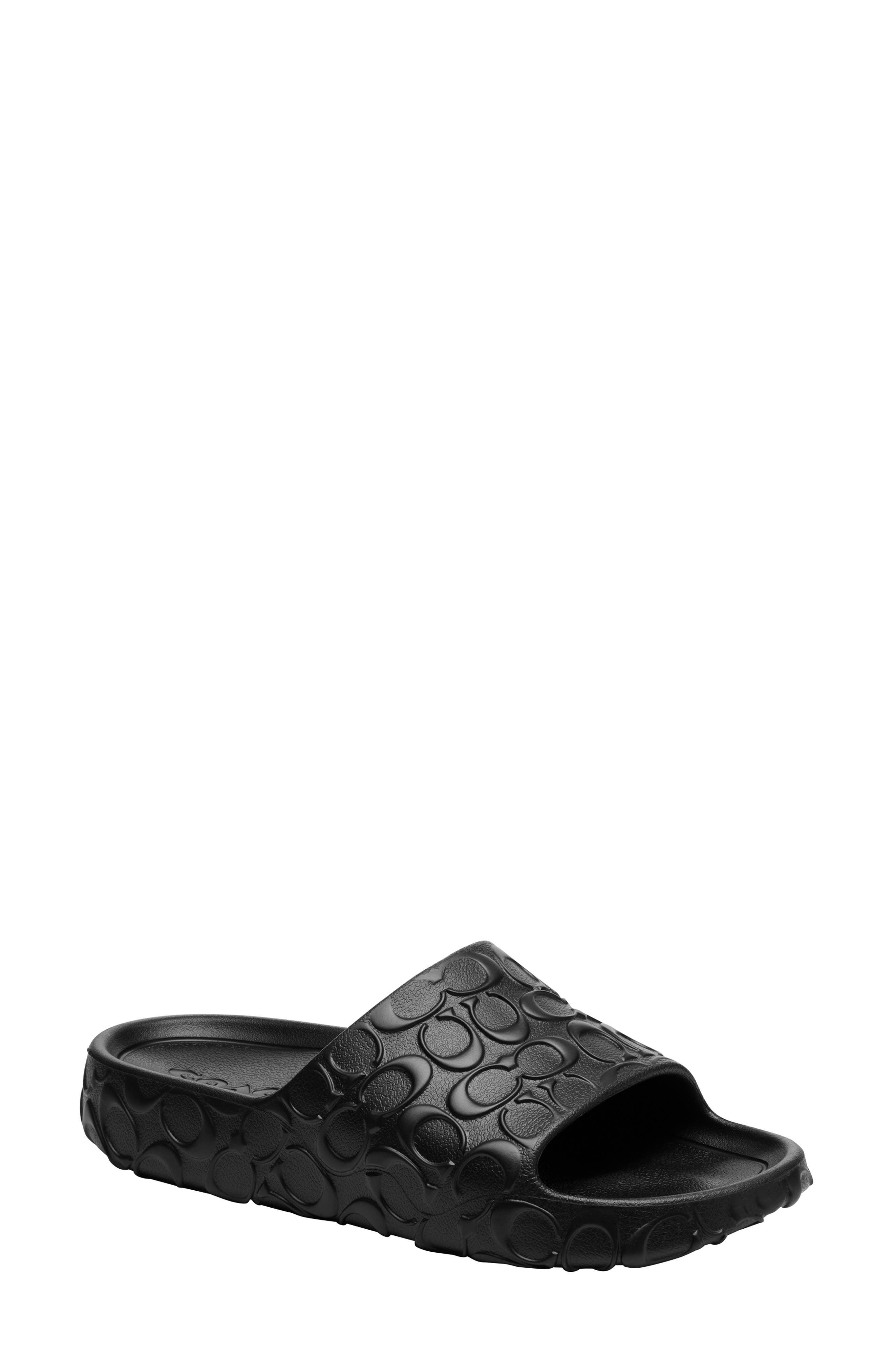 COACH Bay Slide Sandal, Main, color, Black