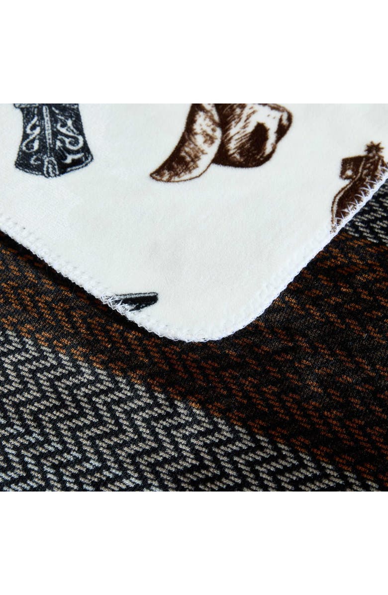 Wrangler Knockin' Boots Throw Blanket, Alternate, color,