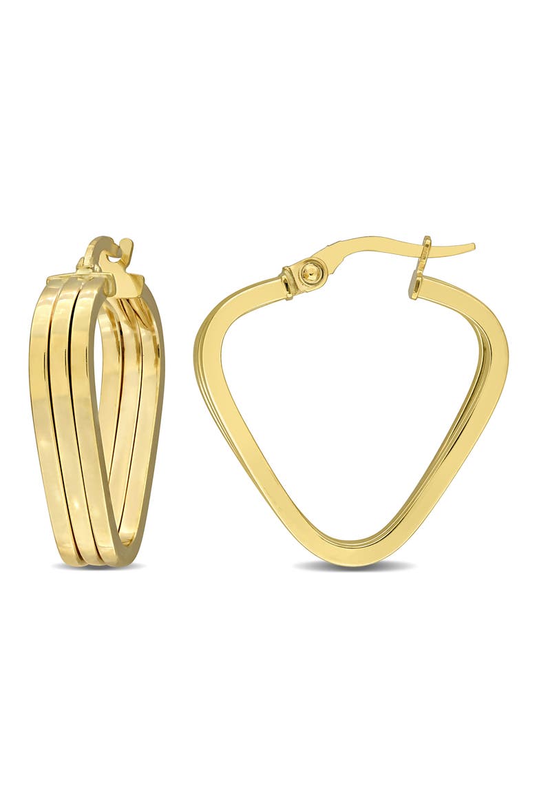 Triple V-Shape Hoop Earrings, Main, color, GOLD