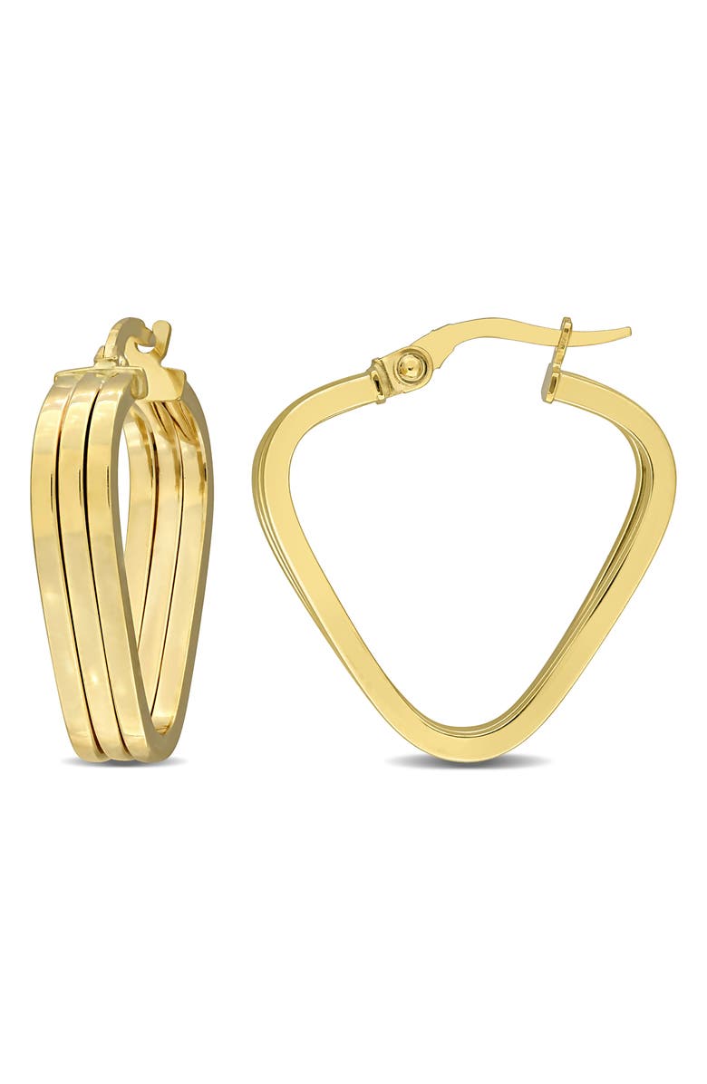 DELMAR Triple V-Shape Hoop Earrings, Main, color, 