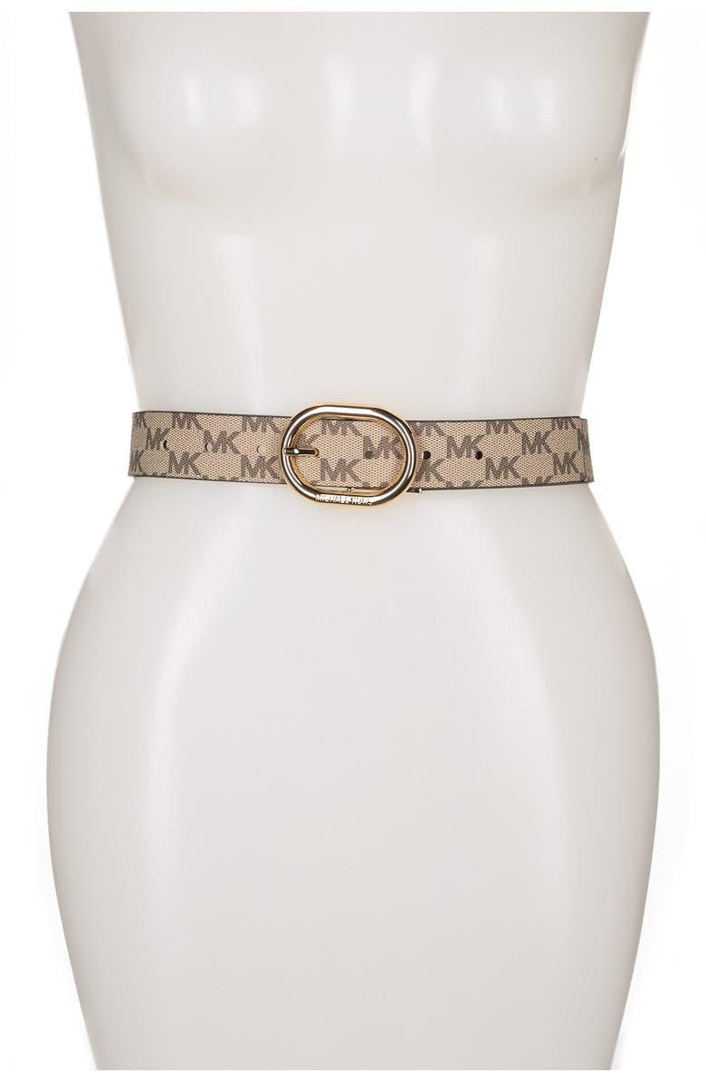 Michael Kors Reversible Logo Belt, Alternate, color, Black