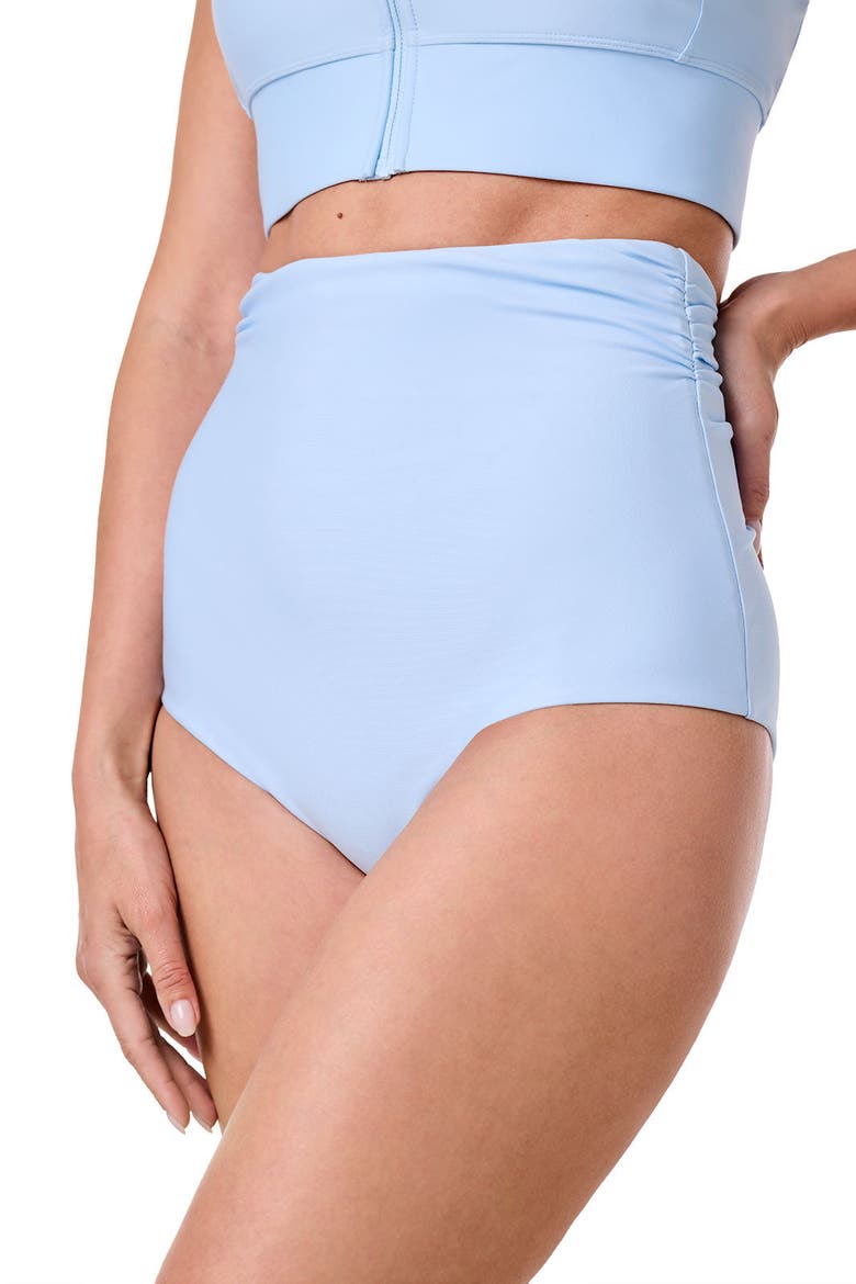 Women's Golden Isles Ultra High Rise Swim Bottoms, UPF 50+ Sun Protection, Alternate, color, Skyride