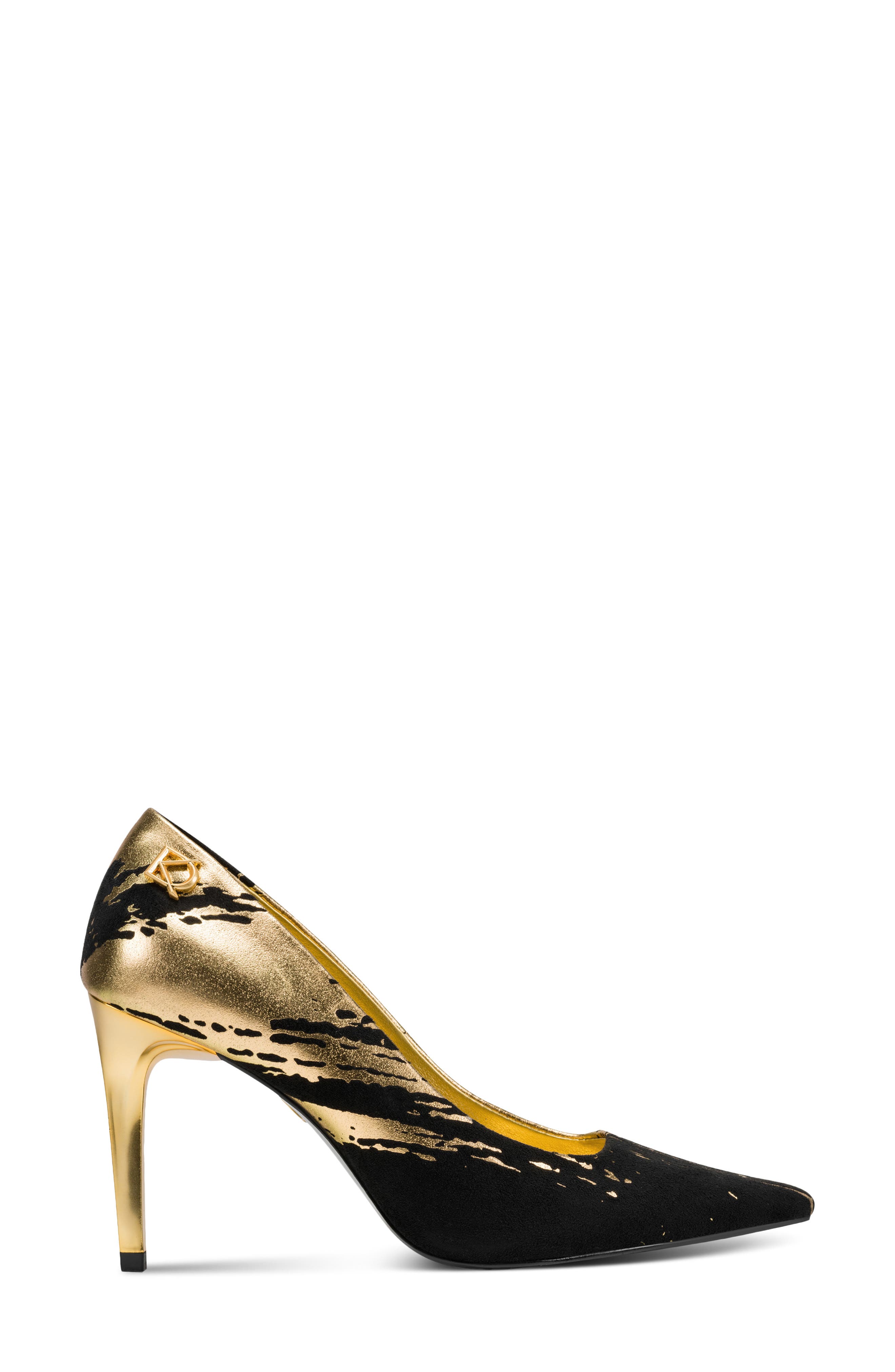 DKNY Savita Pump, Alternate, color, Black/ Gold