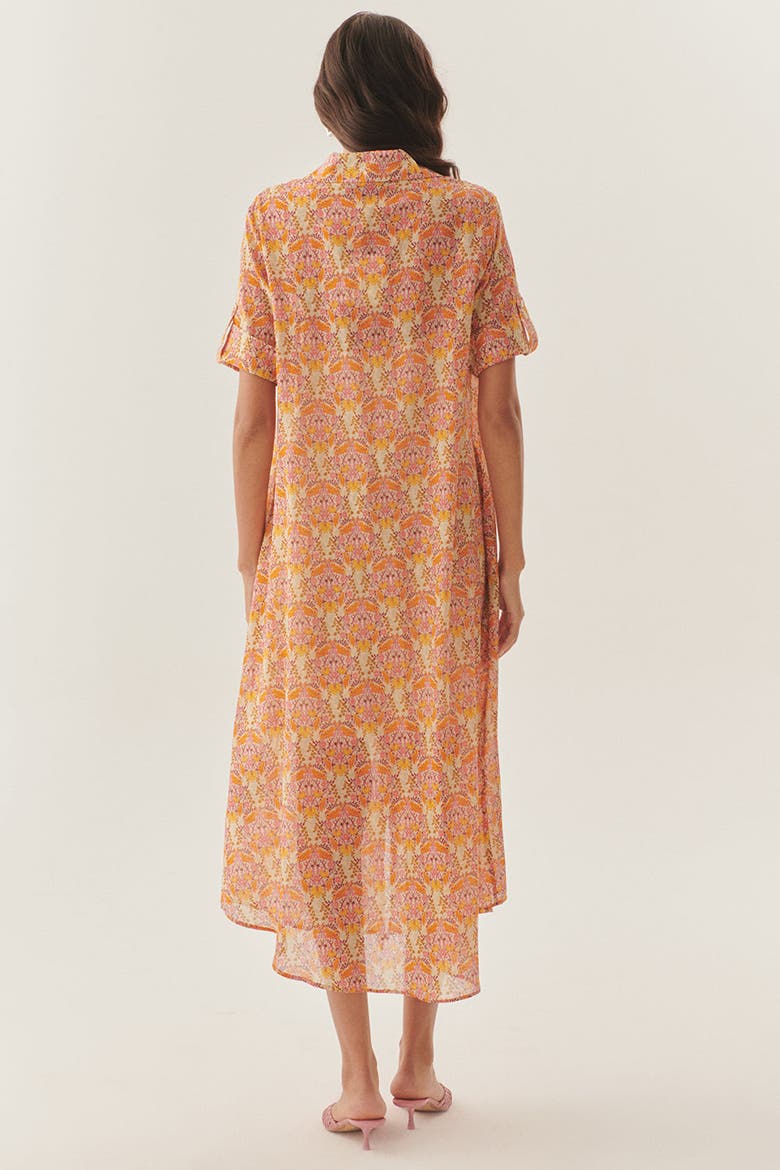 Kailani Midi Dress, Alternate, color, Orange Patterned