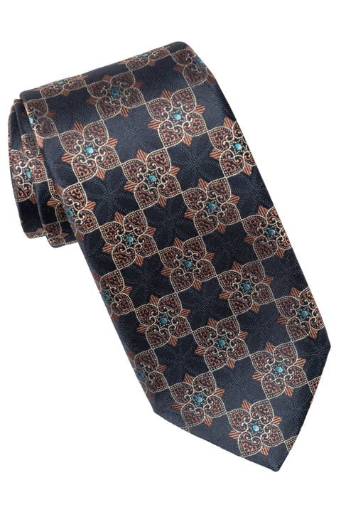 Amalfi - Extra Long Silk Jacquard Tie for Men