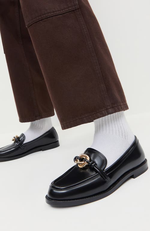 Loeffler Randall Roma Loafers With Hardware Black In Black