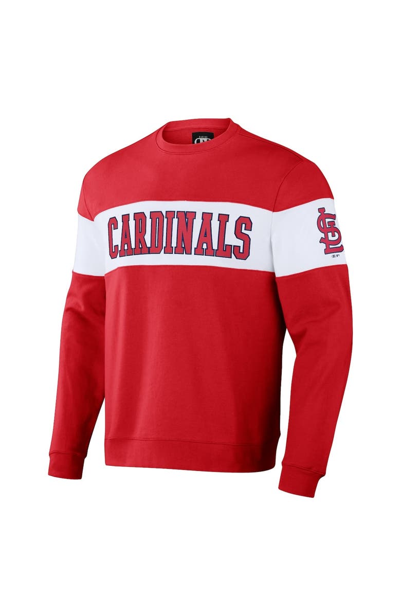 Darius Rucker Collection by Fanatics Men's Darius Rucker Collection by Fanatics Red St. Louis Cardinals Stripe Pullover Sweatshirt, Alternate, color, Red