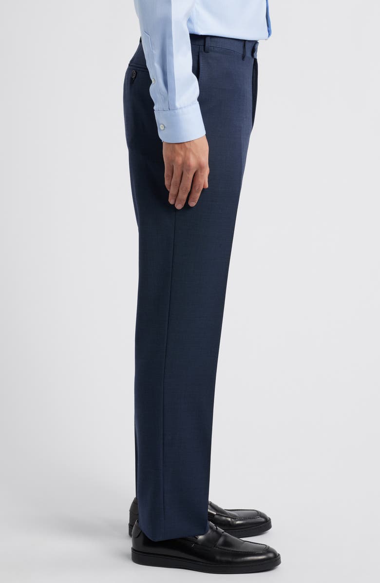 Canali Impeccabile Regular Fit Bird's Eye Super 130s Wool Dress Pants, Alternate, color, Navy