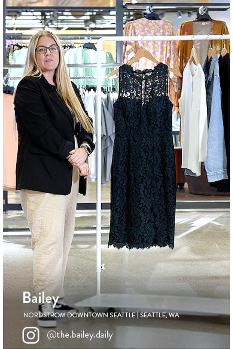 Sleeveless Lace Sheath Dress video