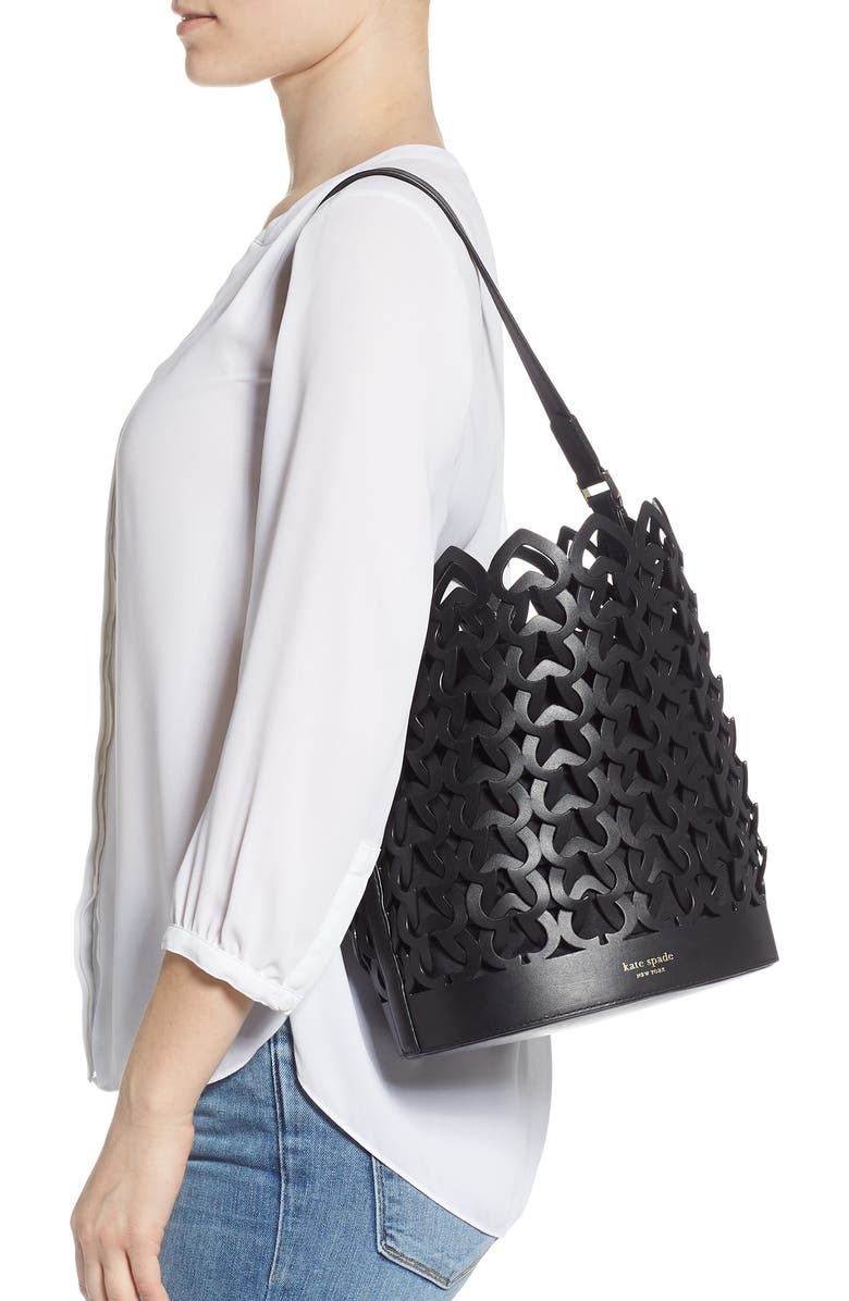 Kate Spade New York medium dorie leather bucket bag, Alternate, color,