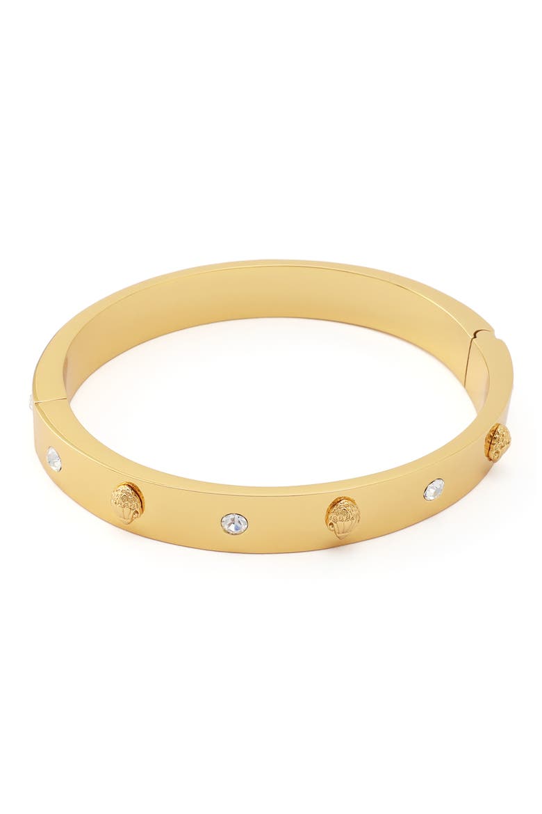 Crystal Hinge Bangle, Alternate, color, SHINY GOLD