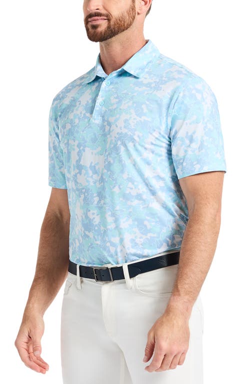 Robert Graham Eldor Camo Performance Golf Polo In Blue