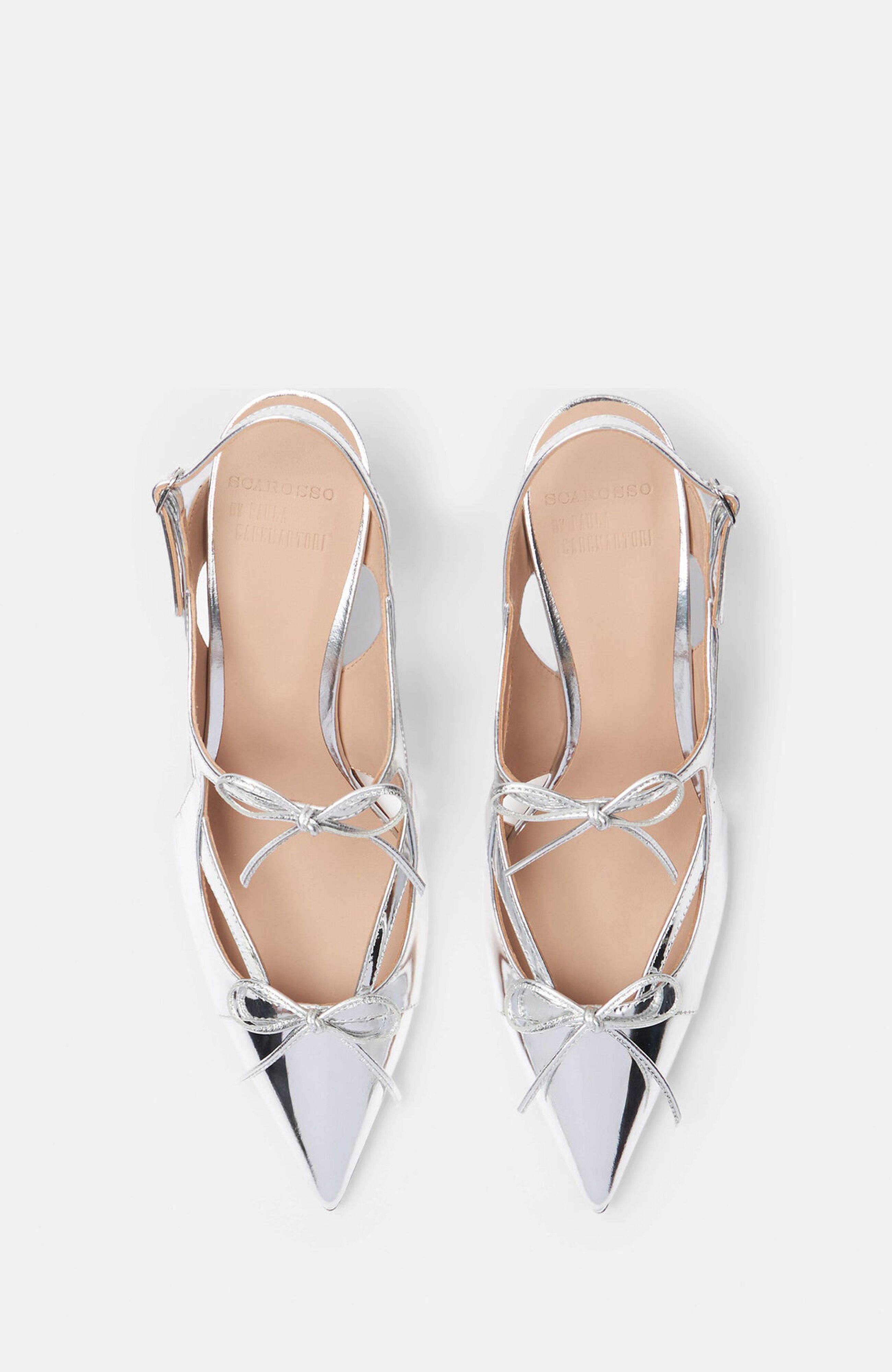 Blazing Pumps, Alternate, color, Silver - Laminated Calf