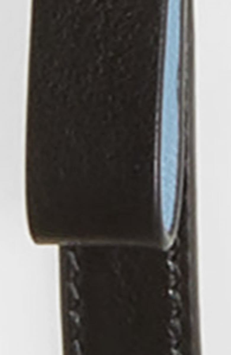 Prada City Sport Bow Skinny Leather Belt, Alternate, color,