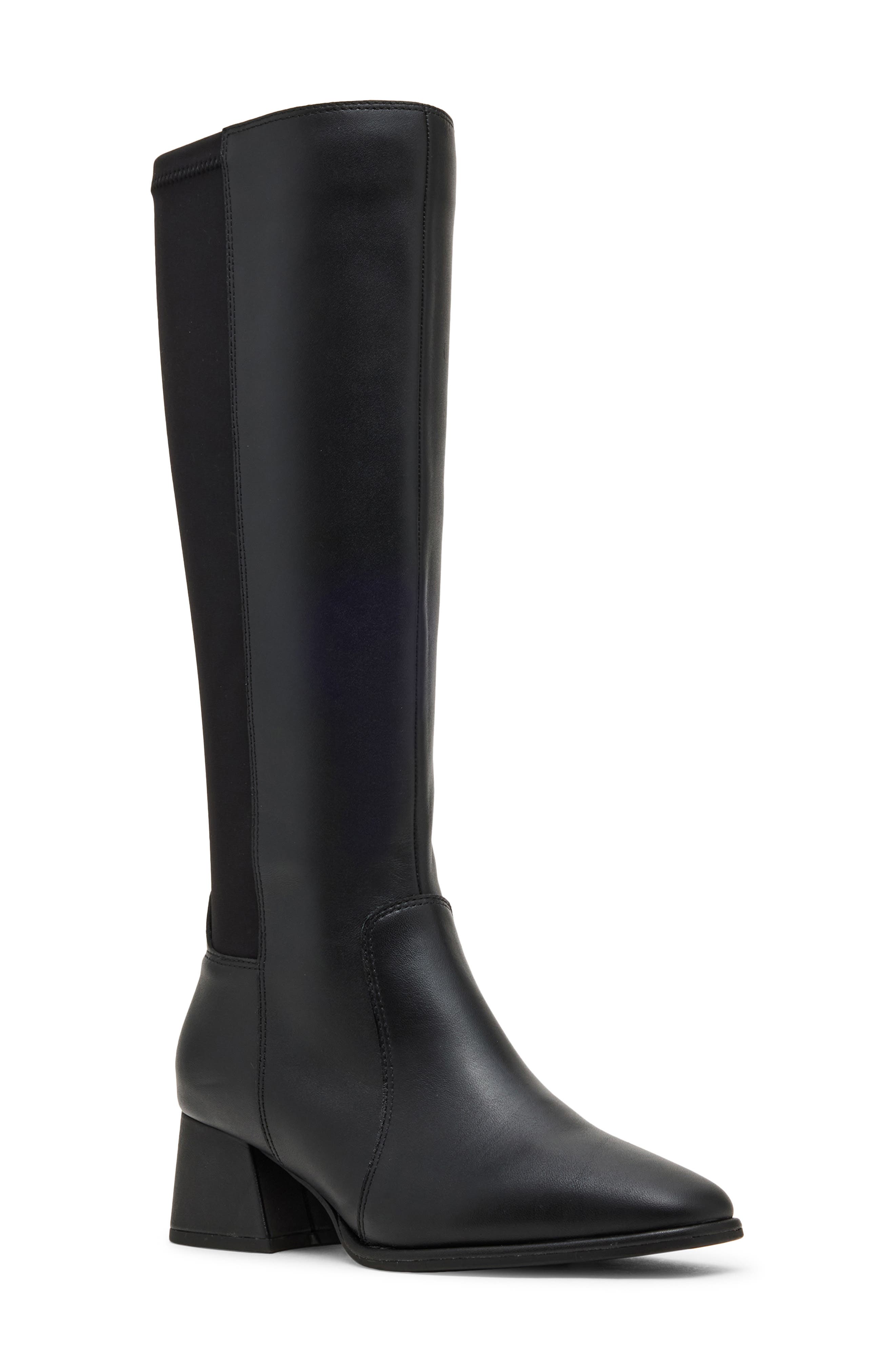 Blondo Mckenna Waterproof Knee High Boot, Main, color, Black Leather