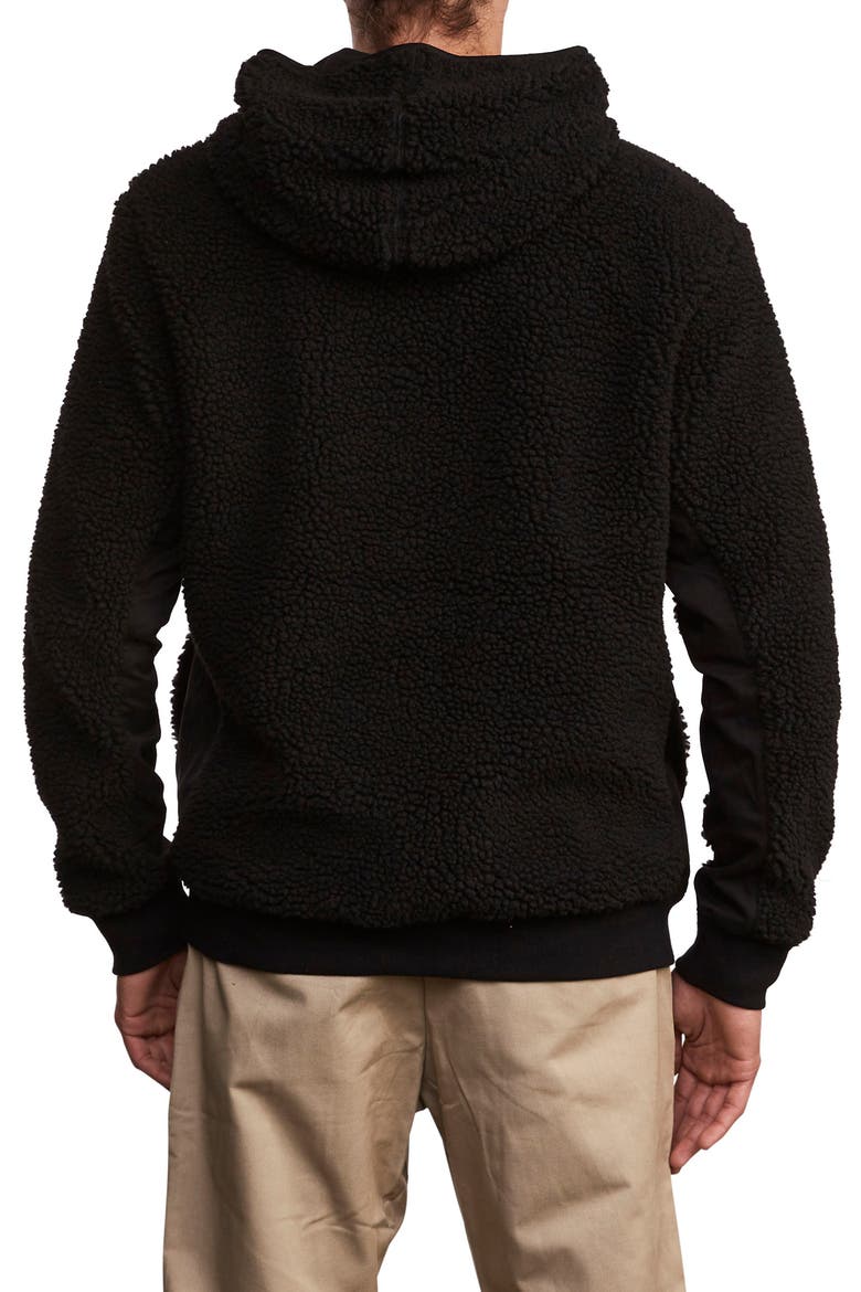 Knoll Fleece Zip Hoodie, Alternate, color, BLACK