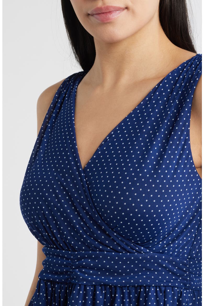 Sleeveless Peplum Top, Alternate, color, NAVY