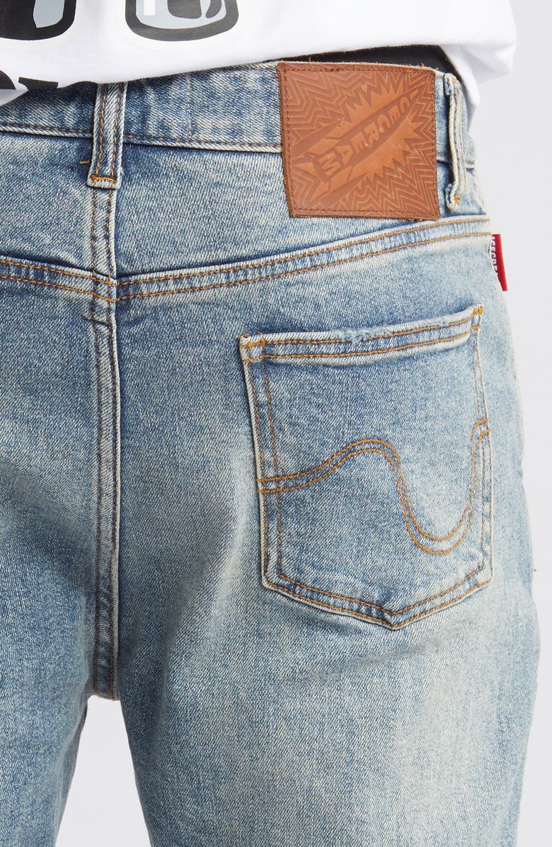 ICECREAM Running Dog Chocolate Fit Distressed Skinny Jeans, Alternate, color, 