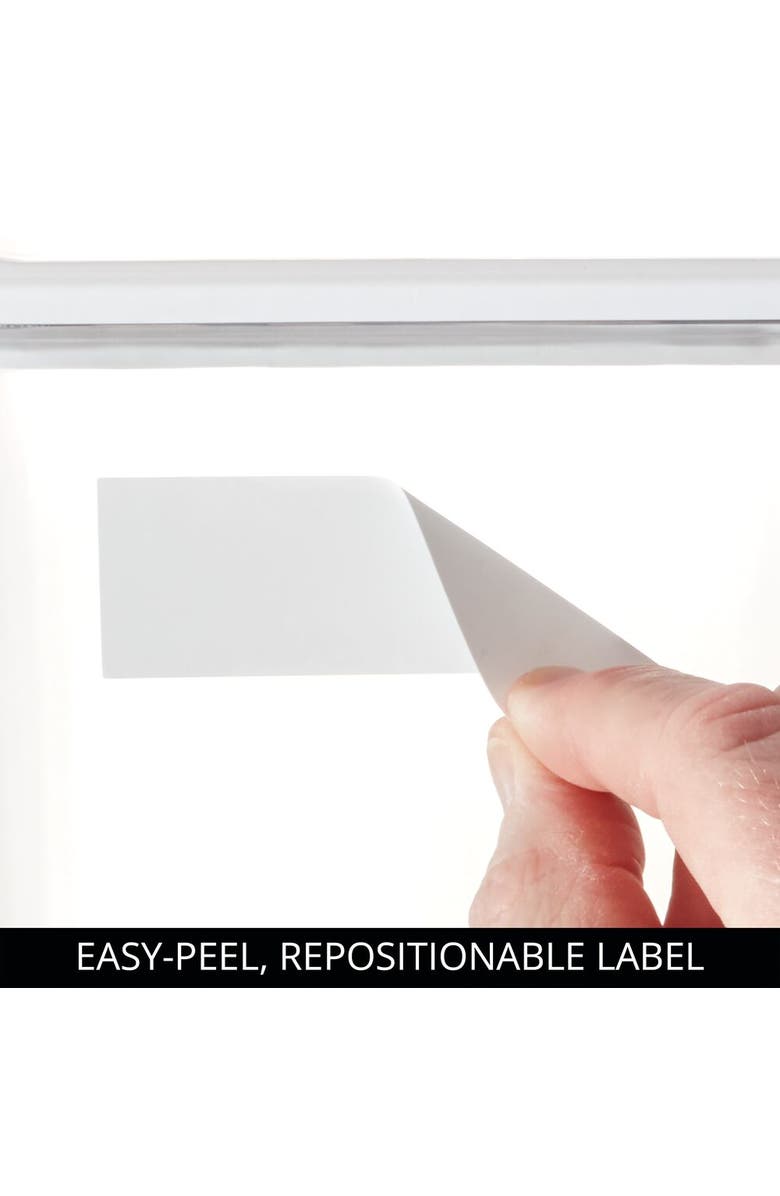 iDesign Small Airtight Canister with Erasable Label - Set of 4 - Clear, Alternate, color, 