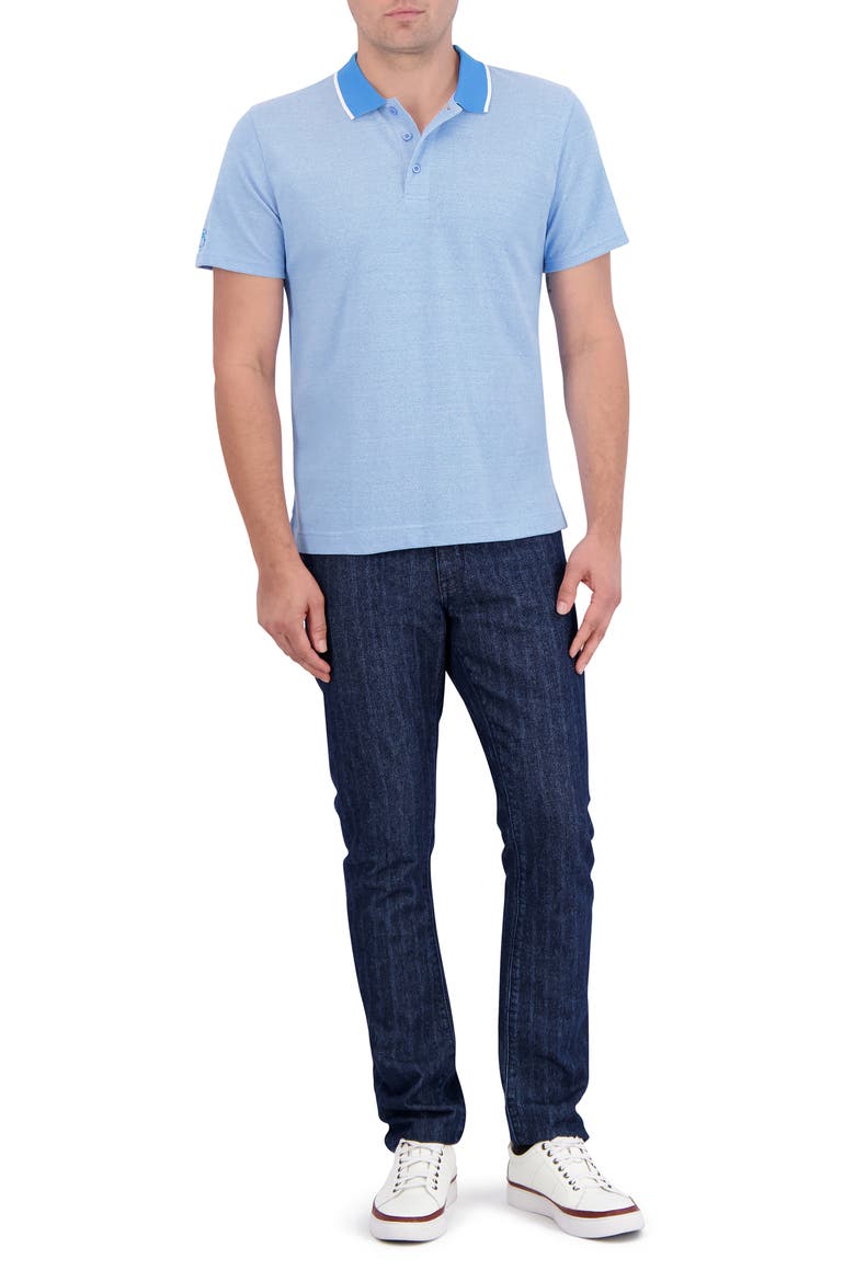 Calmere Tipped Polo, Alternate, color, BRIGHT BLUE
