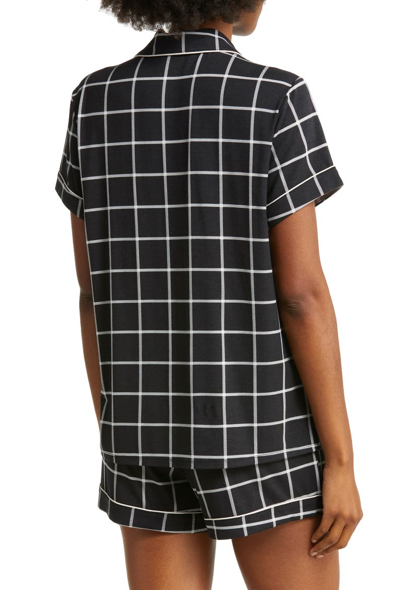 Moonlight Eco Short Pajamas, Alternate, color, BLACK WINDOW PANE