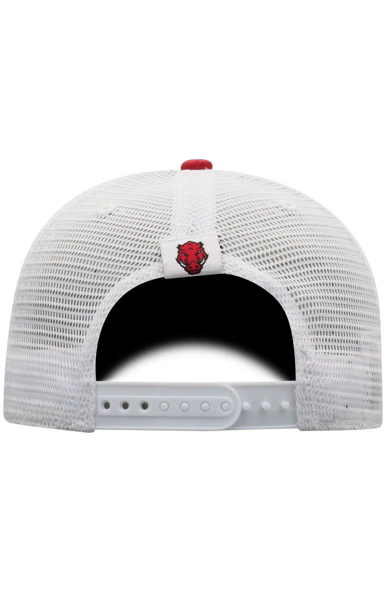 TOP OF THE WORLD Men's Top of the World Cardinal/White Arkansas Razorbacks Trucker Snapback Hat, Alternate, color, Cardinal