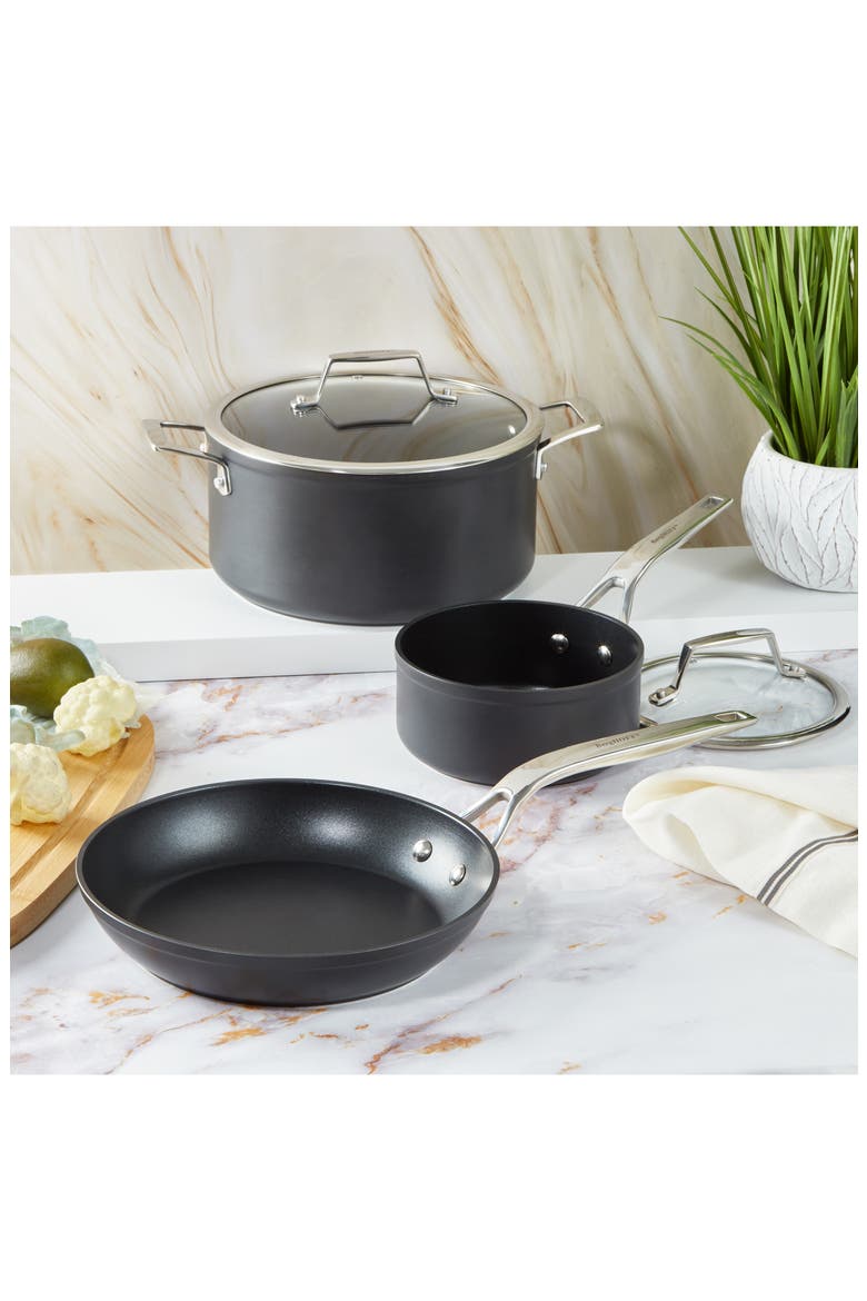 Essentials 5-Piece Cookware Set, Alternate, color, BLACK