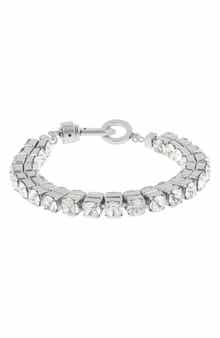 AllSaints Double Crystal Flex Bracelet