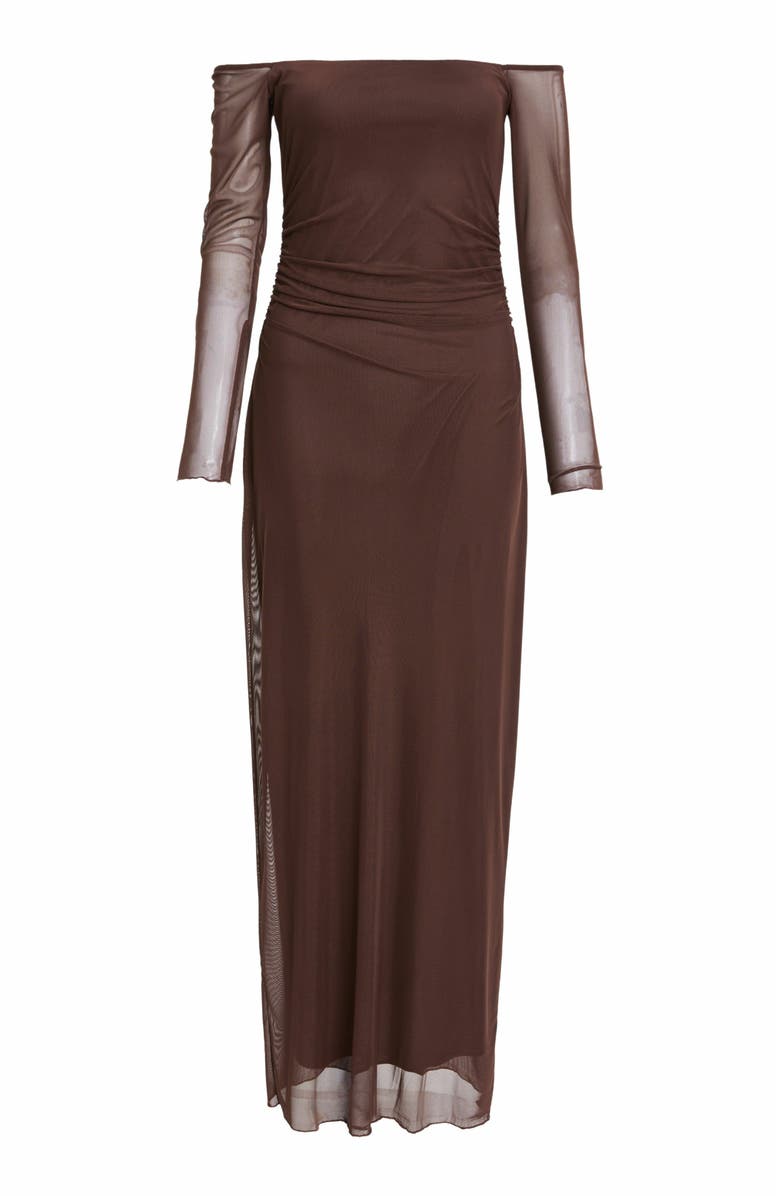 QUIZ Bardot Maxi Off Shoulder Dress, Alternate, color,