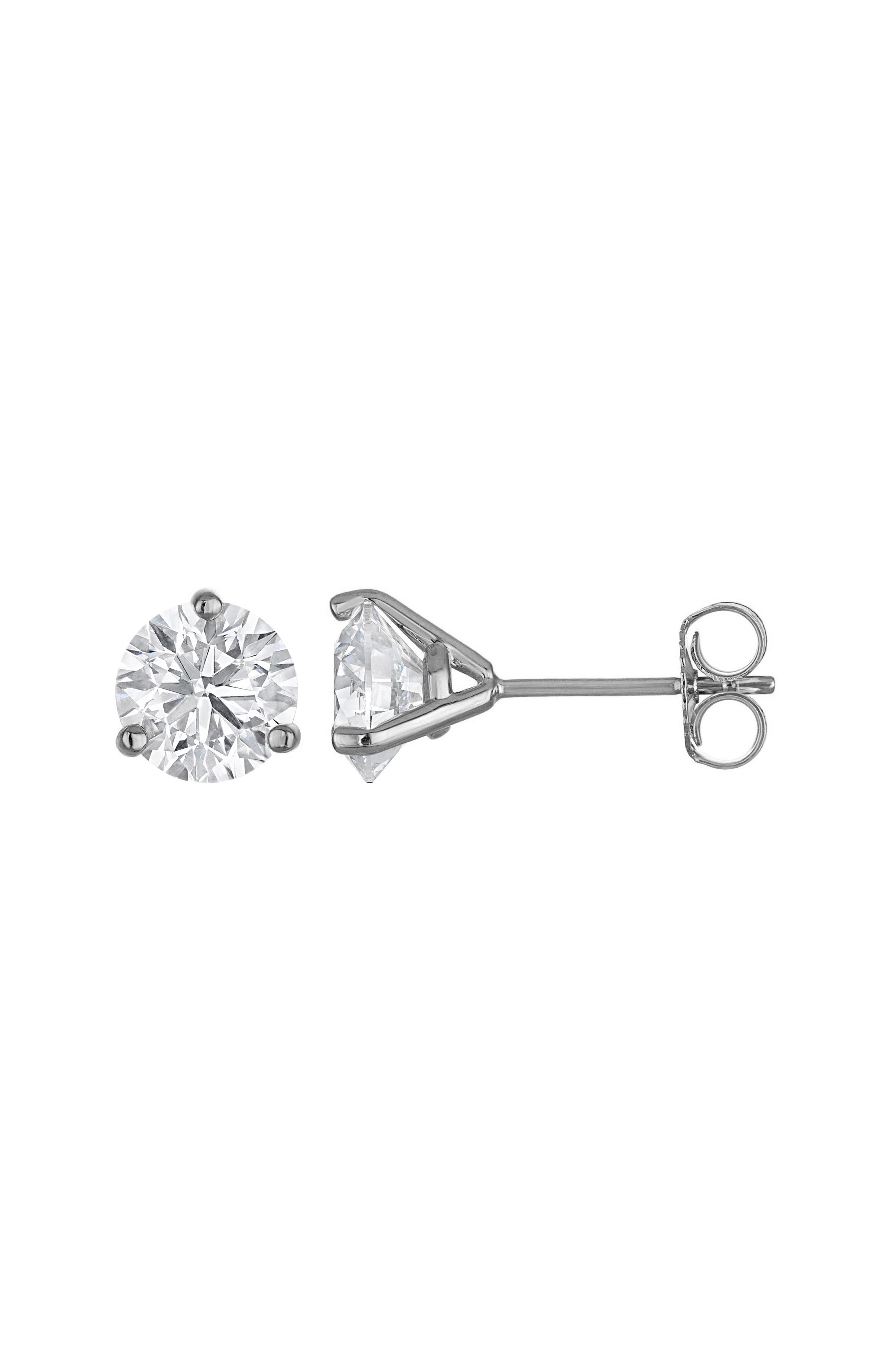 FZN 14K Gold Lab Grown Diamond Stud Earrings