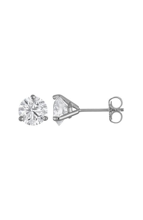 14K Gold Lab Grown Diamond Stud Earrings