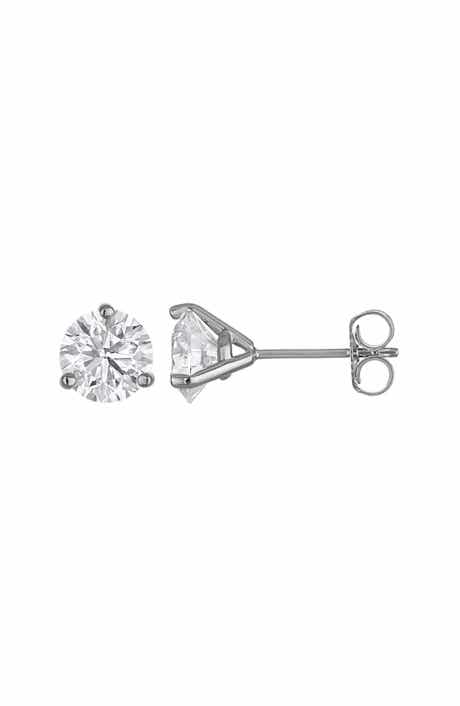FZN 14K Gold Lab Grown Diamond Stud Earrings