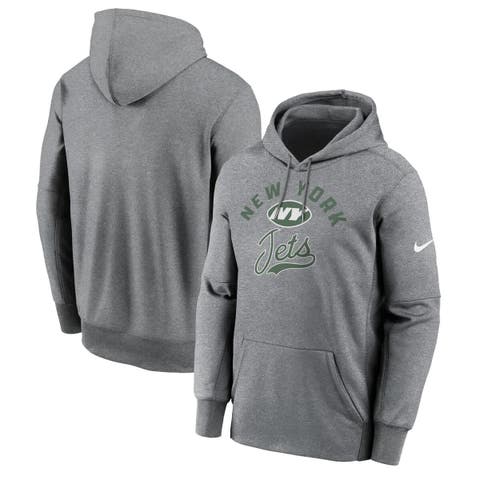 Men's Nike Heather Gray New York Jets Performance Fleece Pullover Hoodie