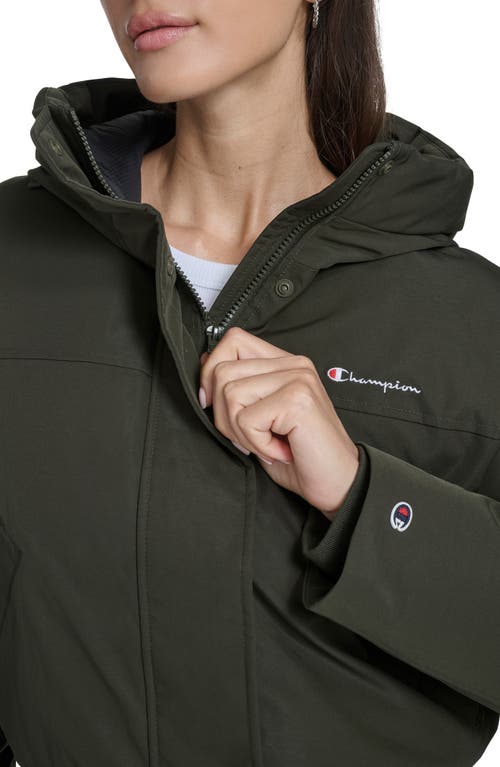 Champion Crop Ski Bomber Jacket In Green