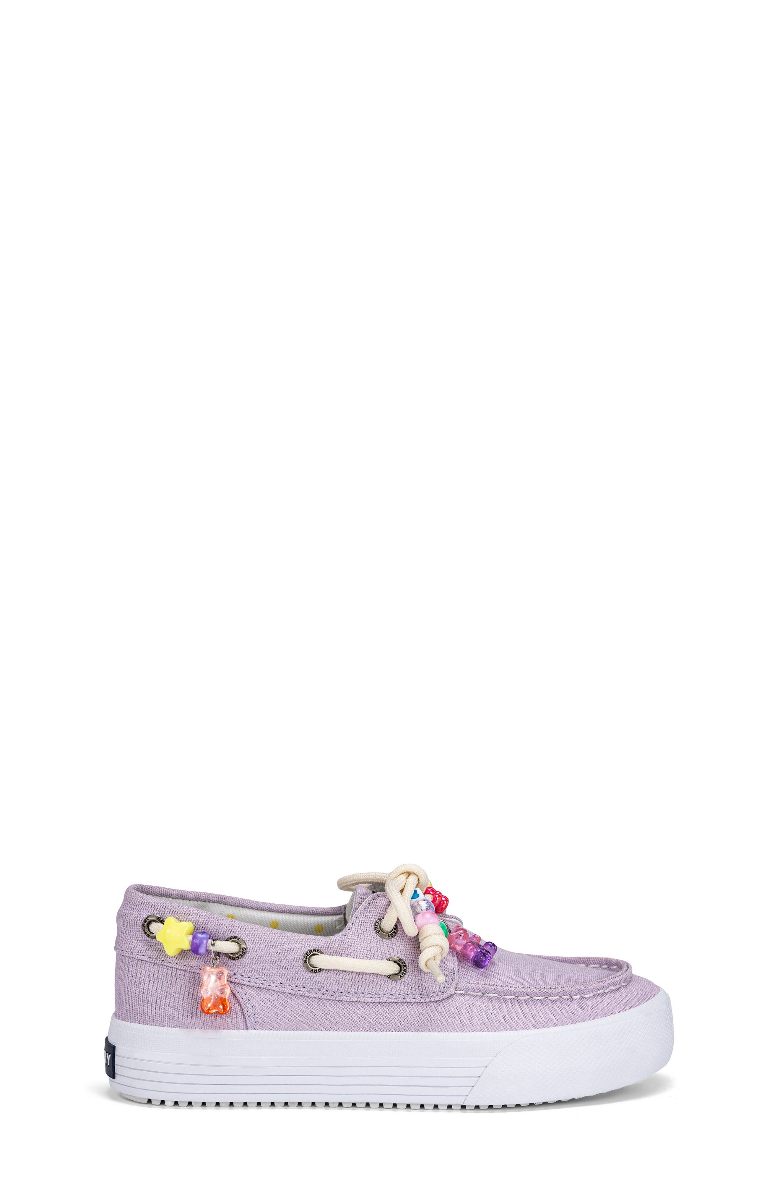 Sperry Kids' Bahama Platform Boat Shoe, Alternate, color, Lavender