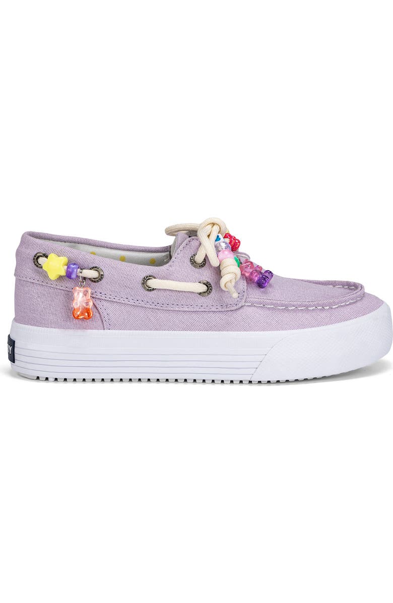 Sperry Kids' Bahama Platform Boat Shoe, Alternate, color, Lavender
