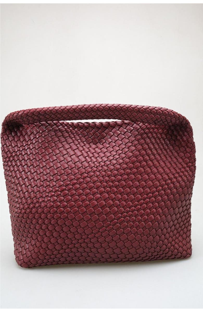 Prologue Shoes Bellini Woven Handle Bag, Alternate, color, Burgundy