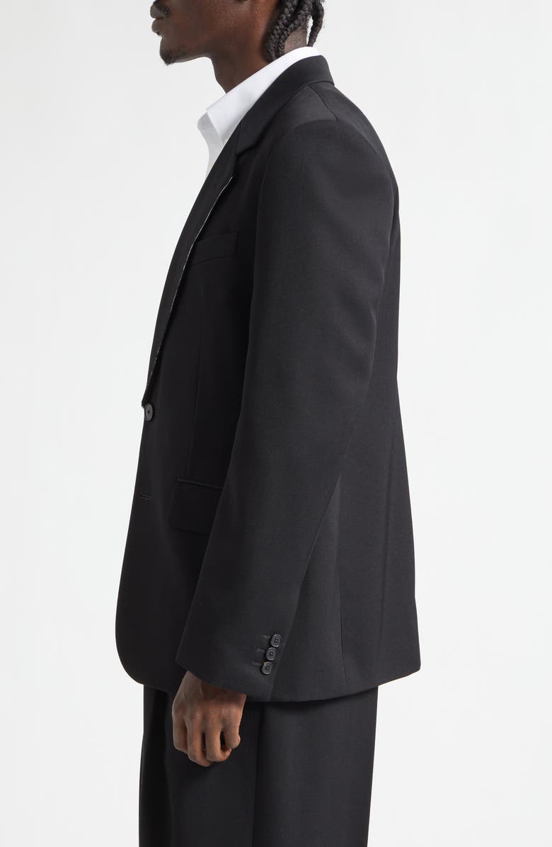 Givenchy Raw Edge Lapel Wool Sport Coat, Alternate, color, Black